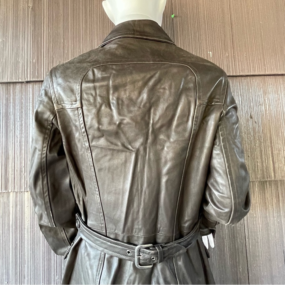 Peruvian Connection Distressed Leather Jacket Coa… - image 4